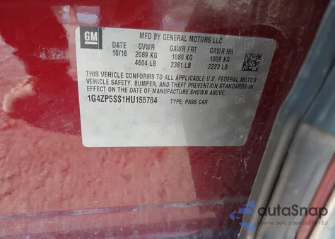 2017 Buick Lacrosse Essence from USA, damaged, VIN 1G4ZP5SS1HU155784